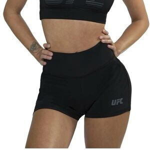 UFC Woman's Black Shorts Essential Booty Biker Shorts Size Large